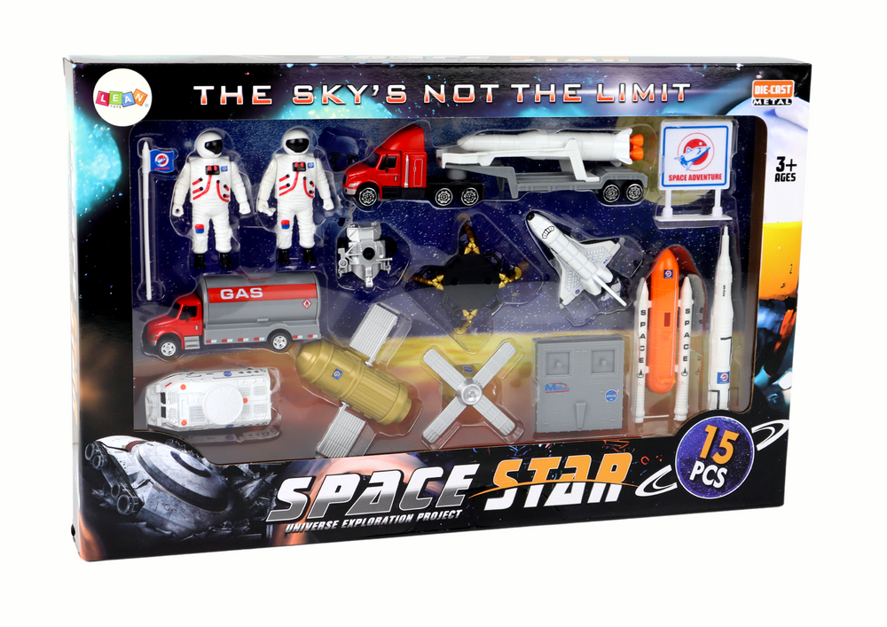 Sada figurek Space Truck Rocket 15 El.