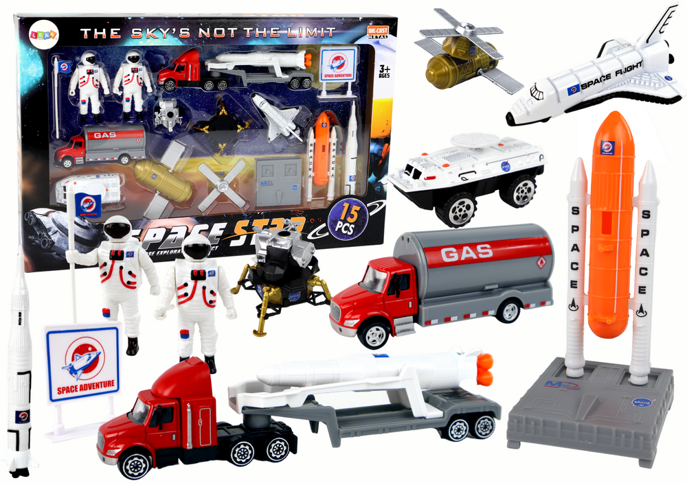 Sada figurek Space Truck Rocket 15 El.