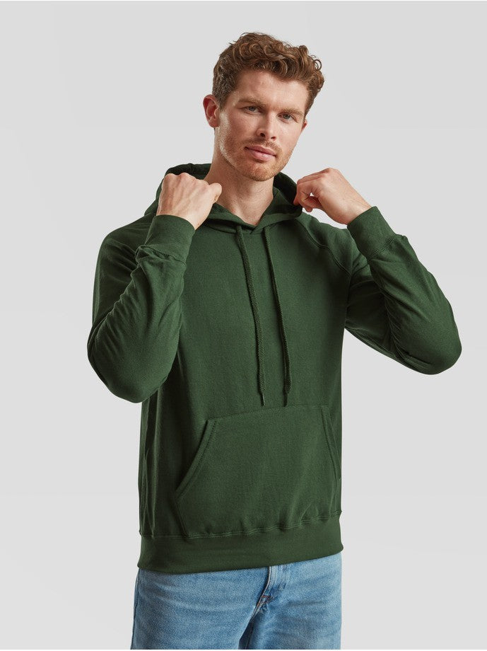 Fruit Of The Loom Sweat-shirt à capuche léger Vert Oscuro