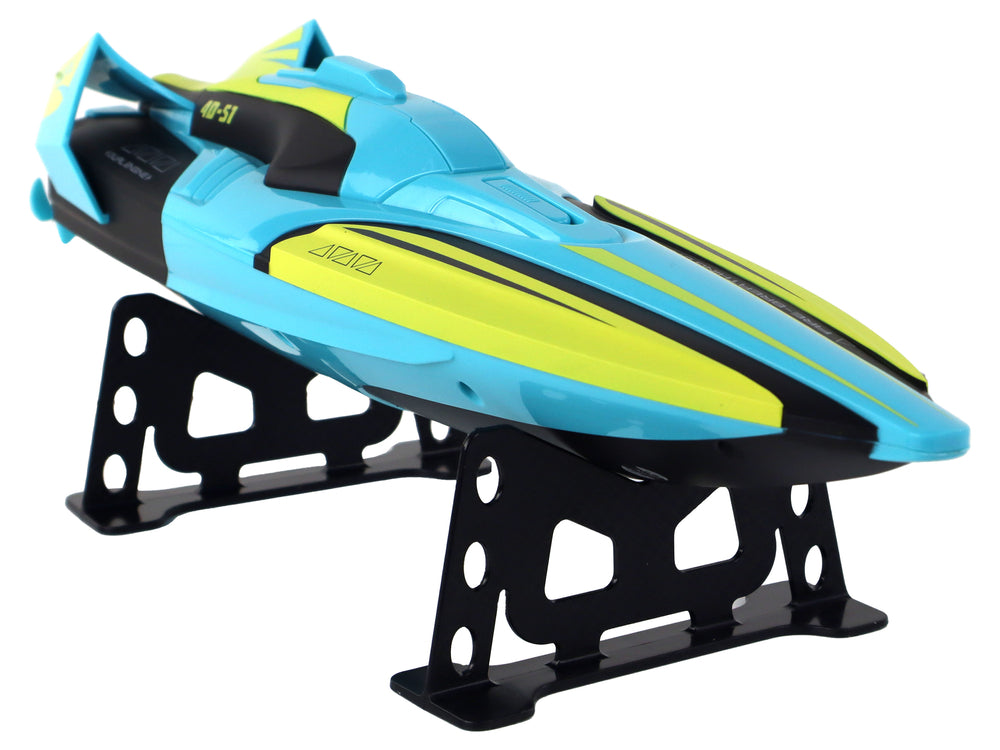 Rc Water Boat 2.4g Yellow-turquoise Waterproof Remote Control