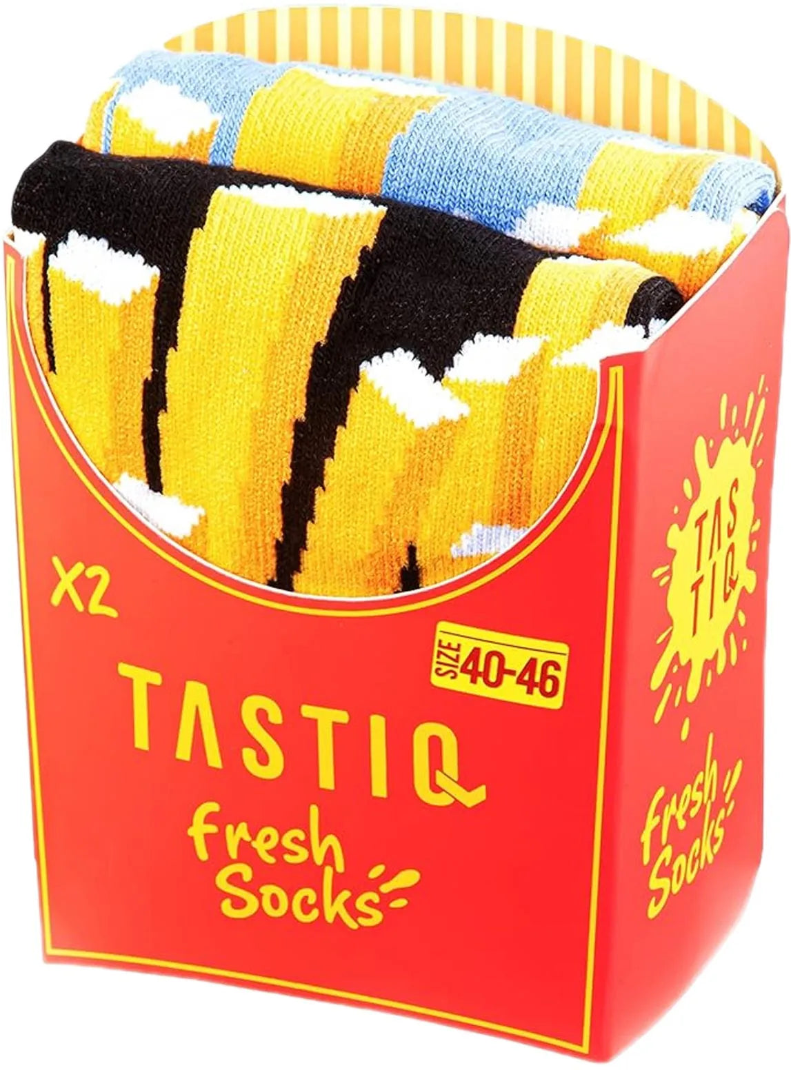 Meias Tastic Unissex Meias 2-pack Pommes Giftbox Vermelho