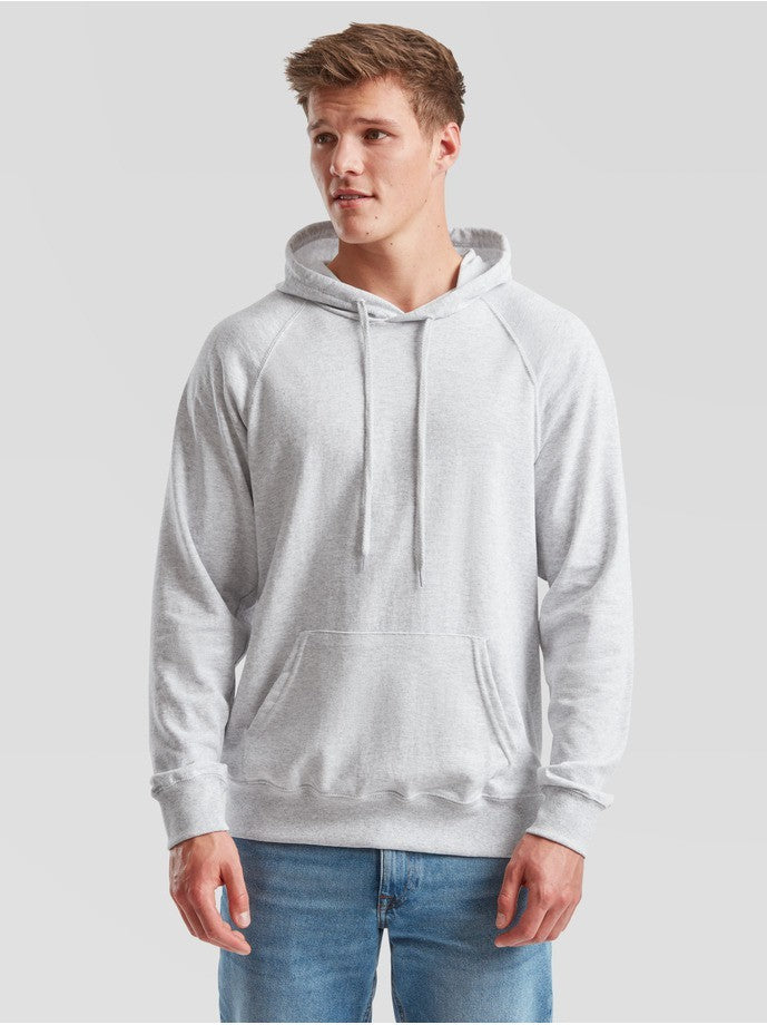 Fruit Of The Loom Lichtgewicht sweatsweatshirt met capuchon, grijs