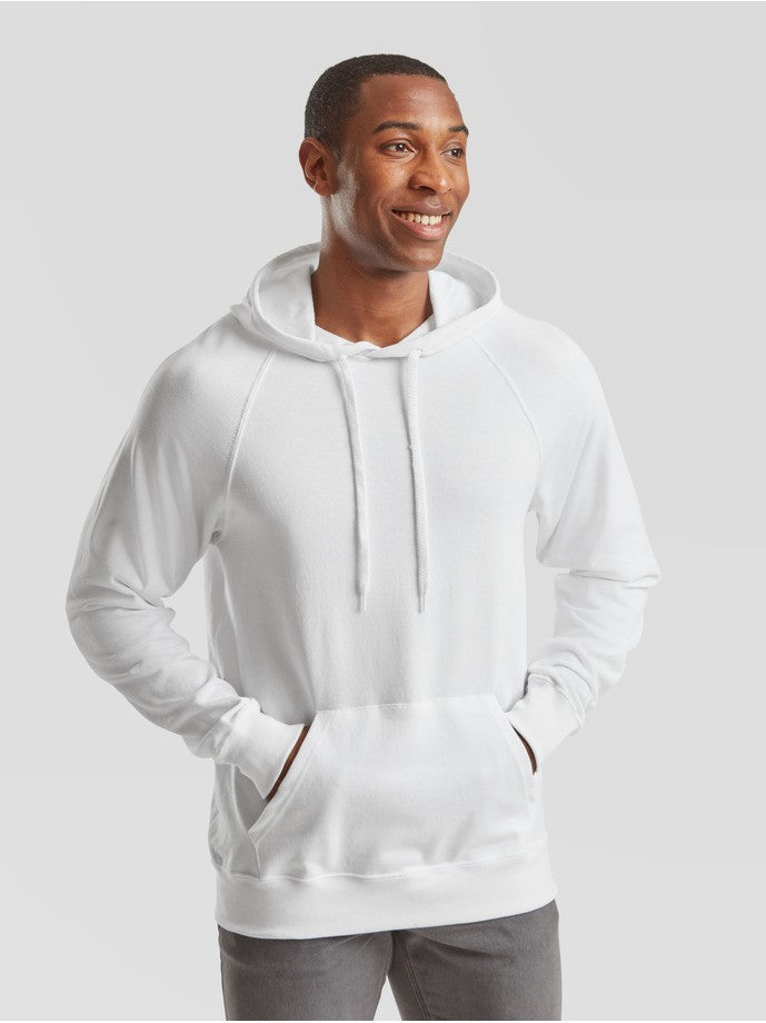 Fruit Of The Loom Lichtgewicht Sweatshirt Met Capuchon Wit