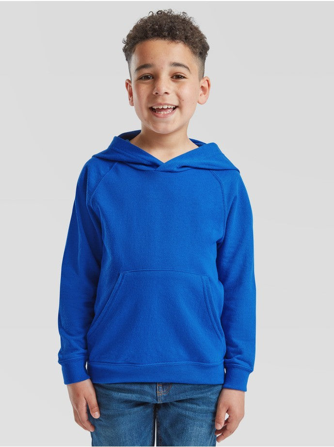 Fruit Of The Loom Lichtgewicht Sweatshirt Met Capuchon Kinder Swearshirt Blauw