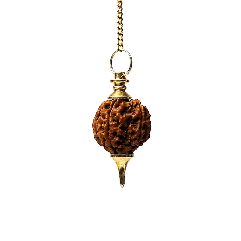 Rudraksha Pendulum Gold Color - 10 G; 4,5 Cm Set De 2 Buc