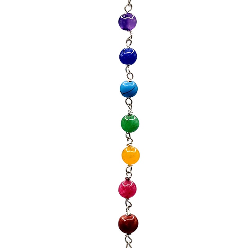 Pendel Roskvarts & Chakrakedja --set med 2 st - 24 G; 4,5 cm