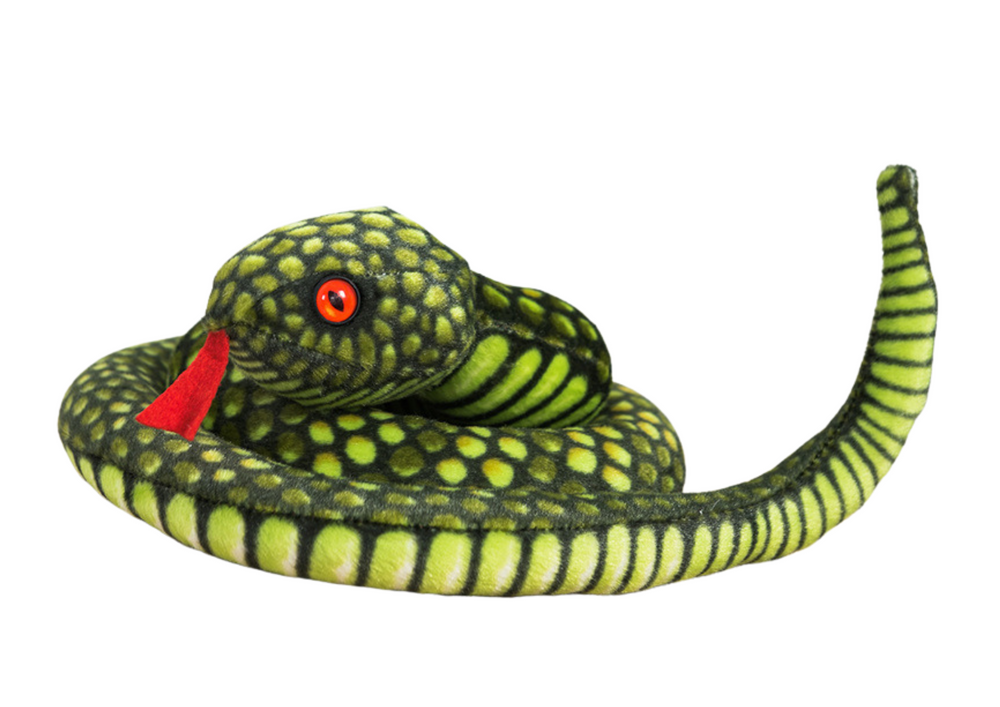 Plush Snake Mascot Light Green 100 Cm