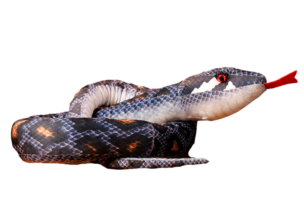 Plush Gray Snake Mascot 210 Cm