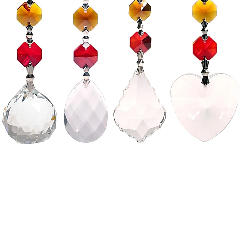 Szett 4 db Fengshui csakra kristályfüzér - 20 cm