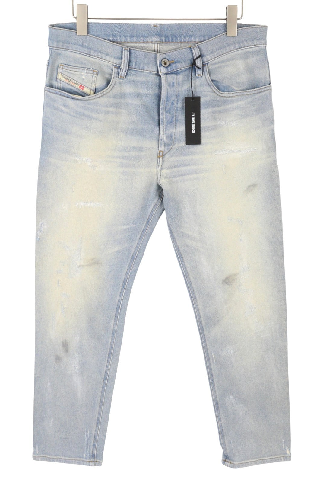 Diesel D-eetar 081ak Men Jeansblue Whiskers Faded Painted Dirty Look