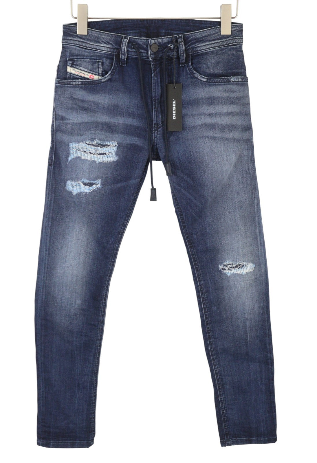 Diesel Thommer Cb-ne 069jf Men Jeansblue Jogg Sweat Faded Whiskers Distress