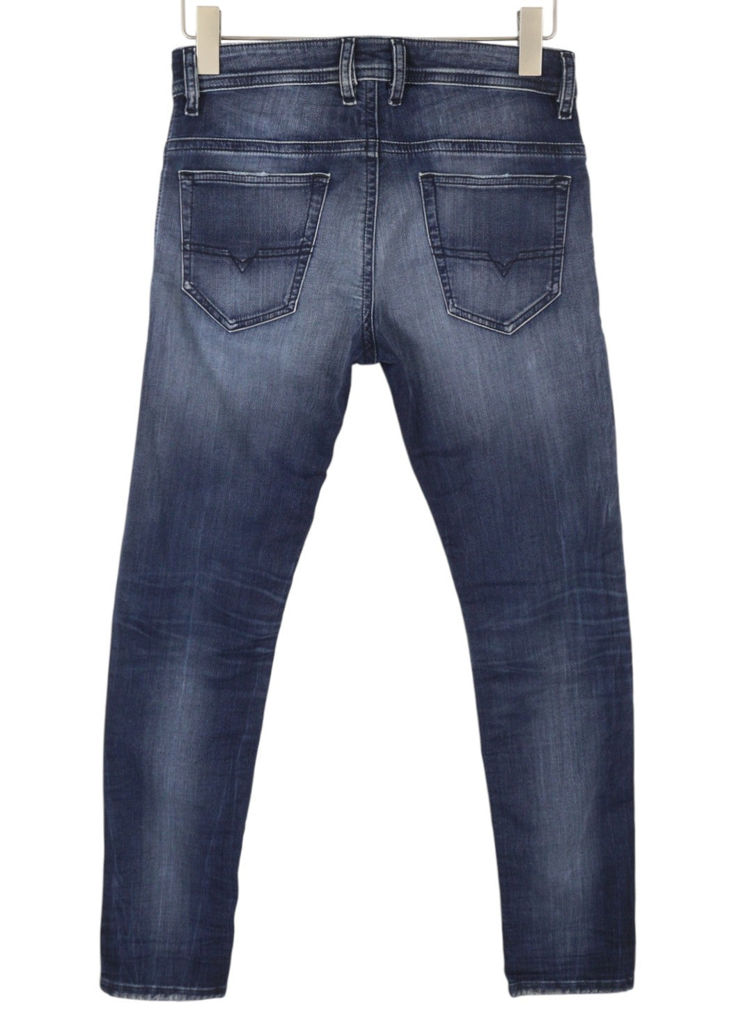 Diesel Thommer Cb-ne 069jf Men Jeansblue Jogg Sweat Faded Whiskers Distress