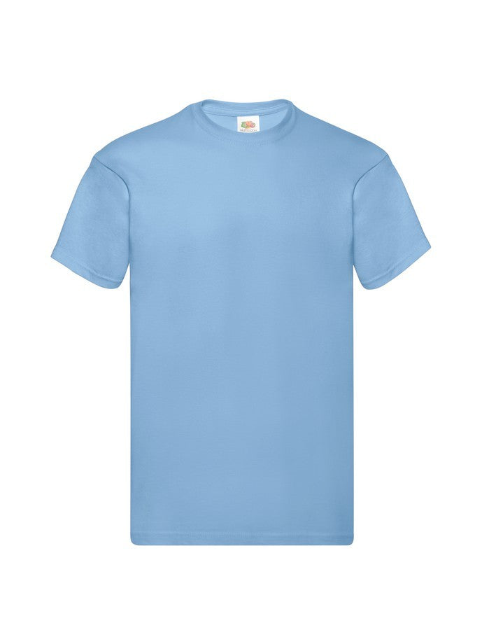 Camiseta Fruit Of The Loom Original T Adulto Azul Claro