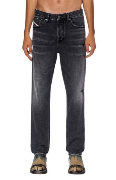 Diesel 2005 D-fining 09g19 Men Jeansblack Faded Regular Fit Tapered Leg