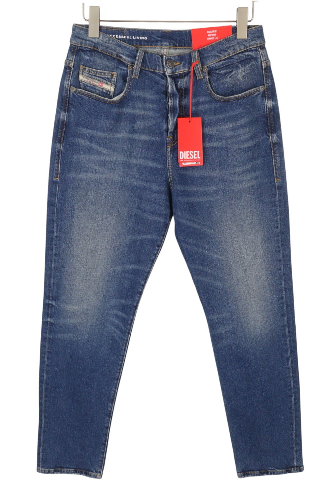 Diesel 2020 D-viker 007l1 Men Jeansregular Fit Straight Leg Rrp352