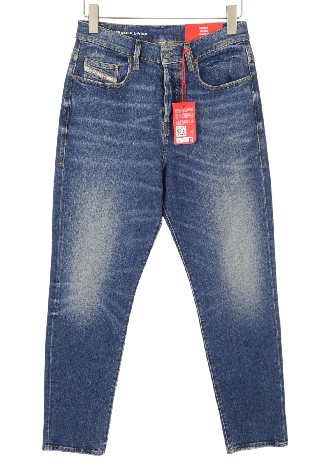 Diesel 2020 D-viker 007l1 Men Jeansregular Fit Straight Leg Rrp352
