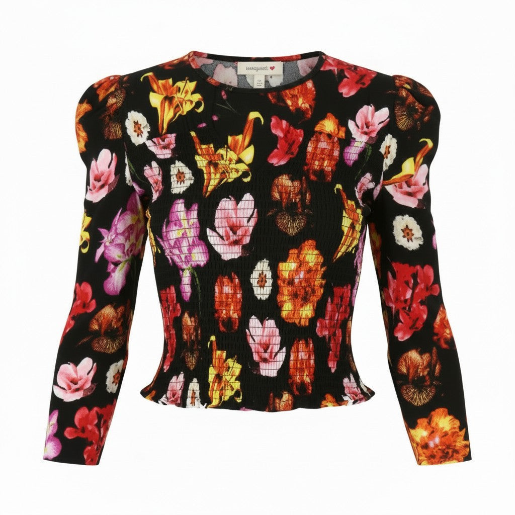Dámská halenka Desigual Blus Rosa s barevným květinovým potiskem se 3/4 rukávy