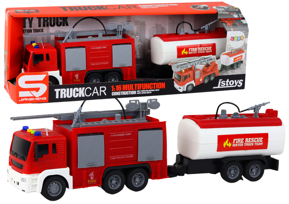 Fire Department With Trailer Fire Truck 1:16 Sounds Of Light