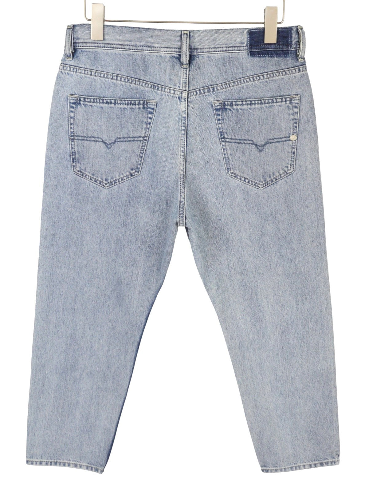 Diesel Rhial 084fc Men Jeansblue Faded Slim Carrot Fit Cropped Button