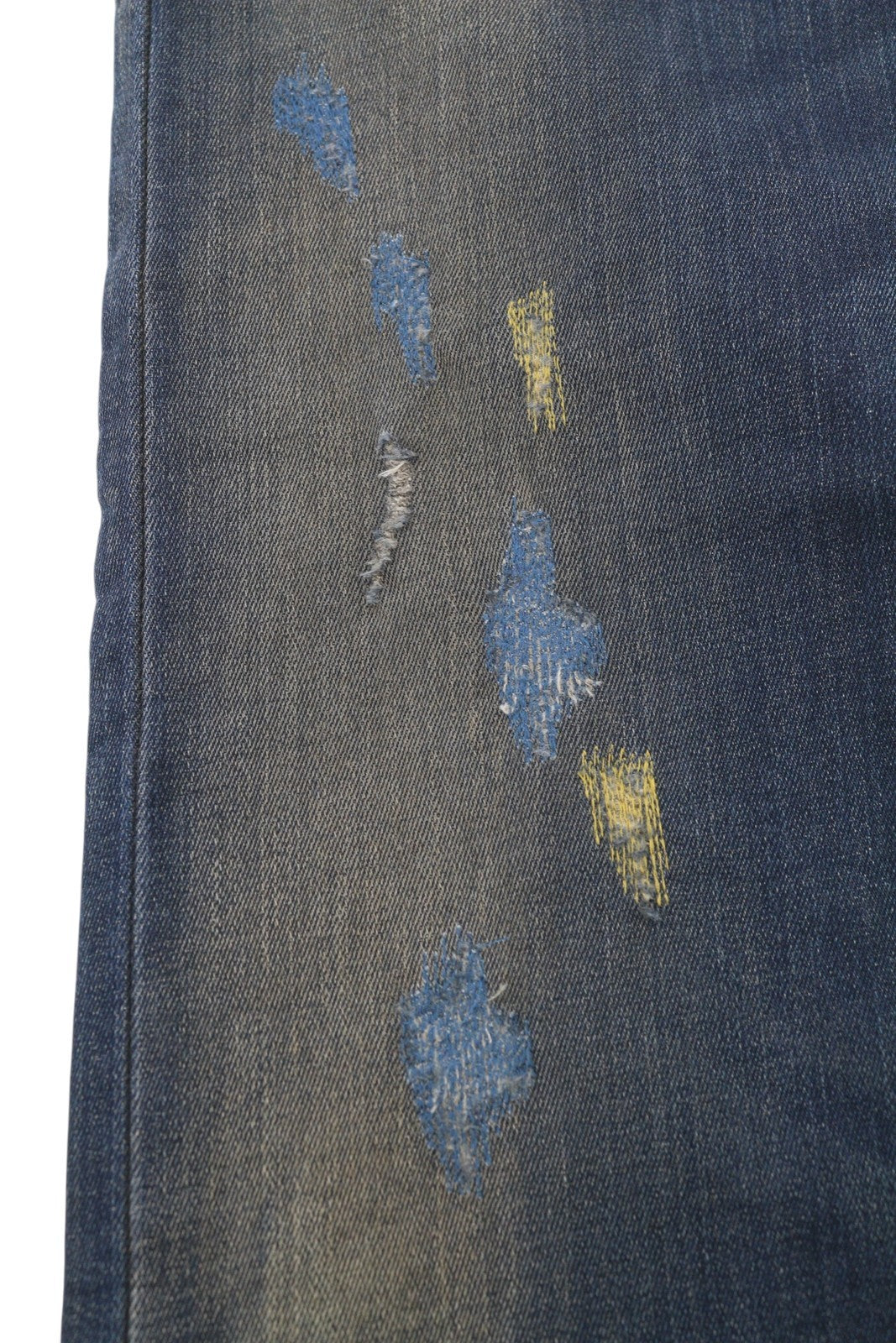 Diesel Krooley-x-t 0870z Hommes Jeansblue Délavé Brodé Slim Fit Jogg