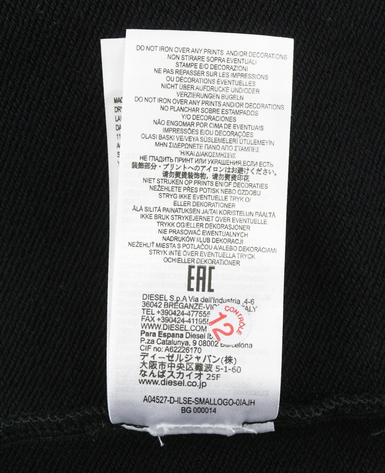 Diesel D-ilse-small Logo Femmes Dressblack Sweat À Capuche Kangourou Surdimensionné Rrp160