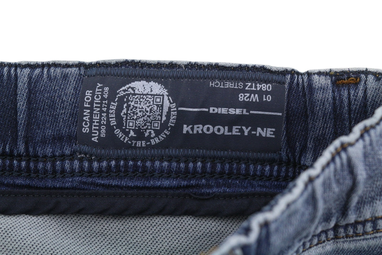 Diesel Krooley-ne 084tz Férfi Jeansblue bajusz Faded Distress Slim Jogg