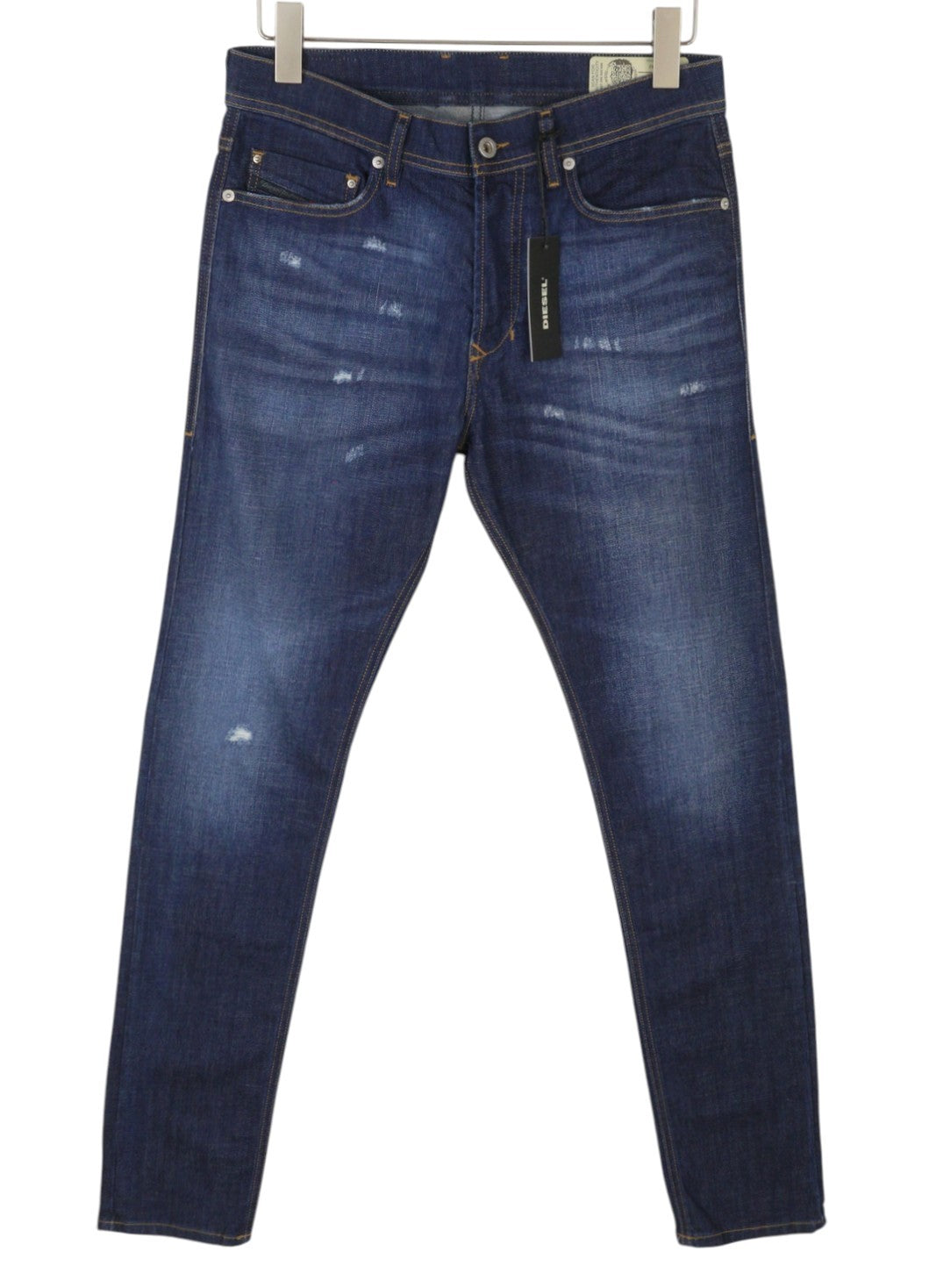 Diesel Tepphar R7na8 Men Jeansblue Faded Distress Slim Carrot Stretchy
