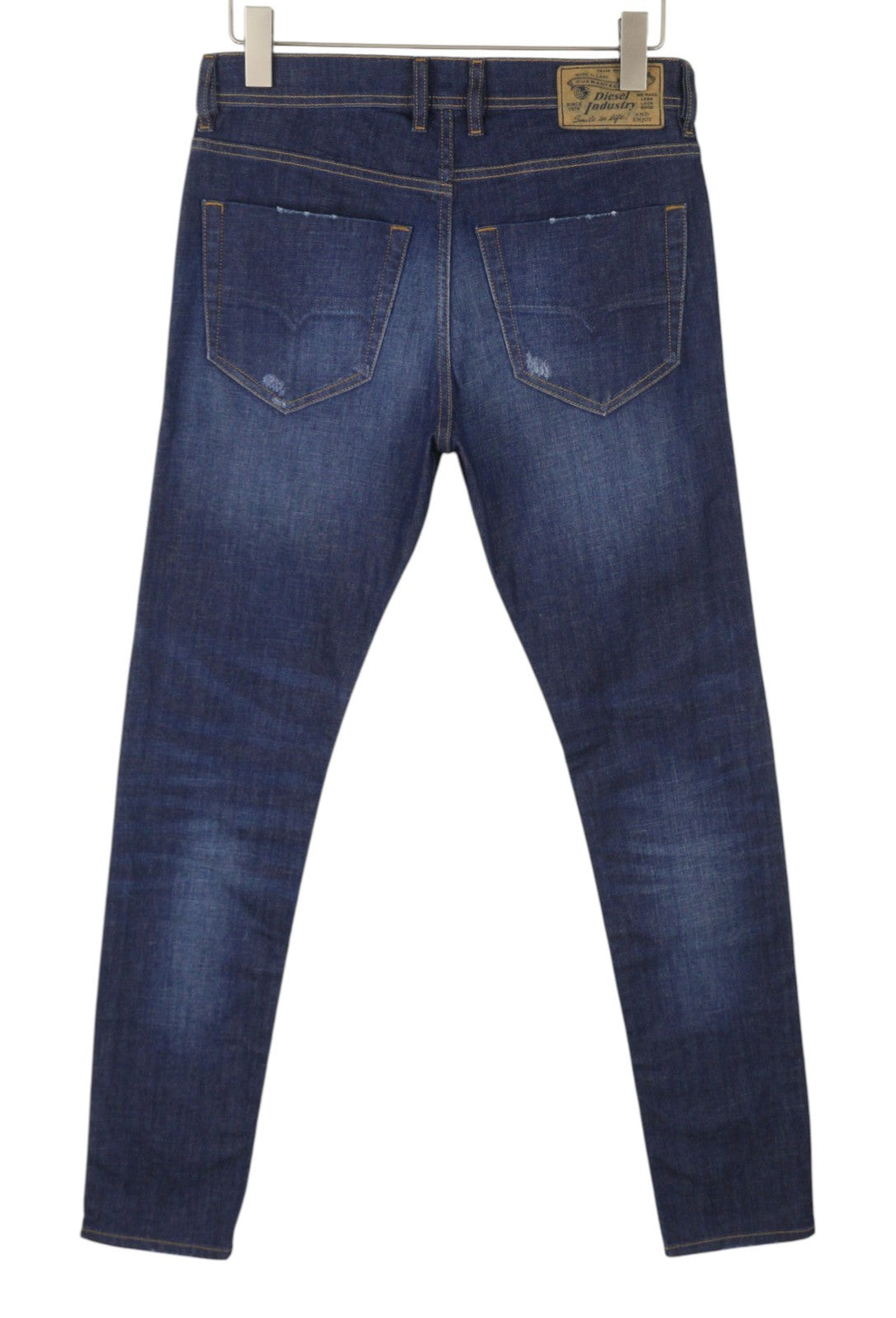 Diesel Tepphar R7na8 Men Jeansblue Faded Distress Slim Carrot Stretchy