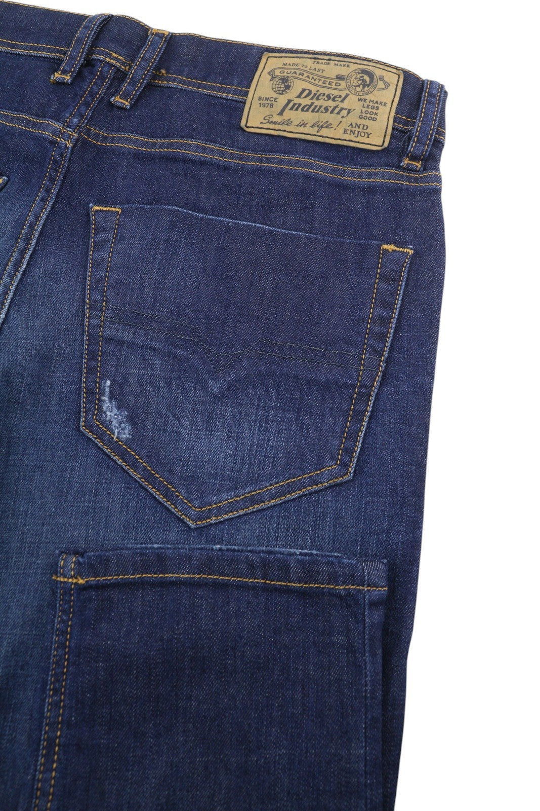Diesel Tepphar R7na8 Fir Jeansblue Faded Distress caol Cairéad Sín