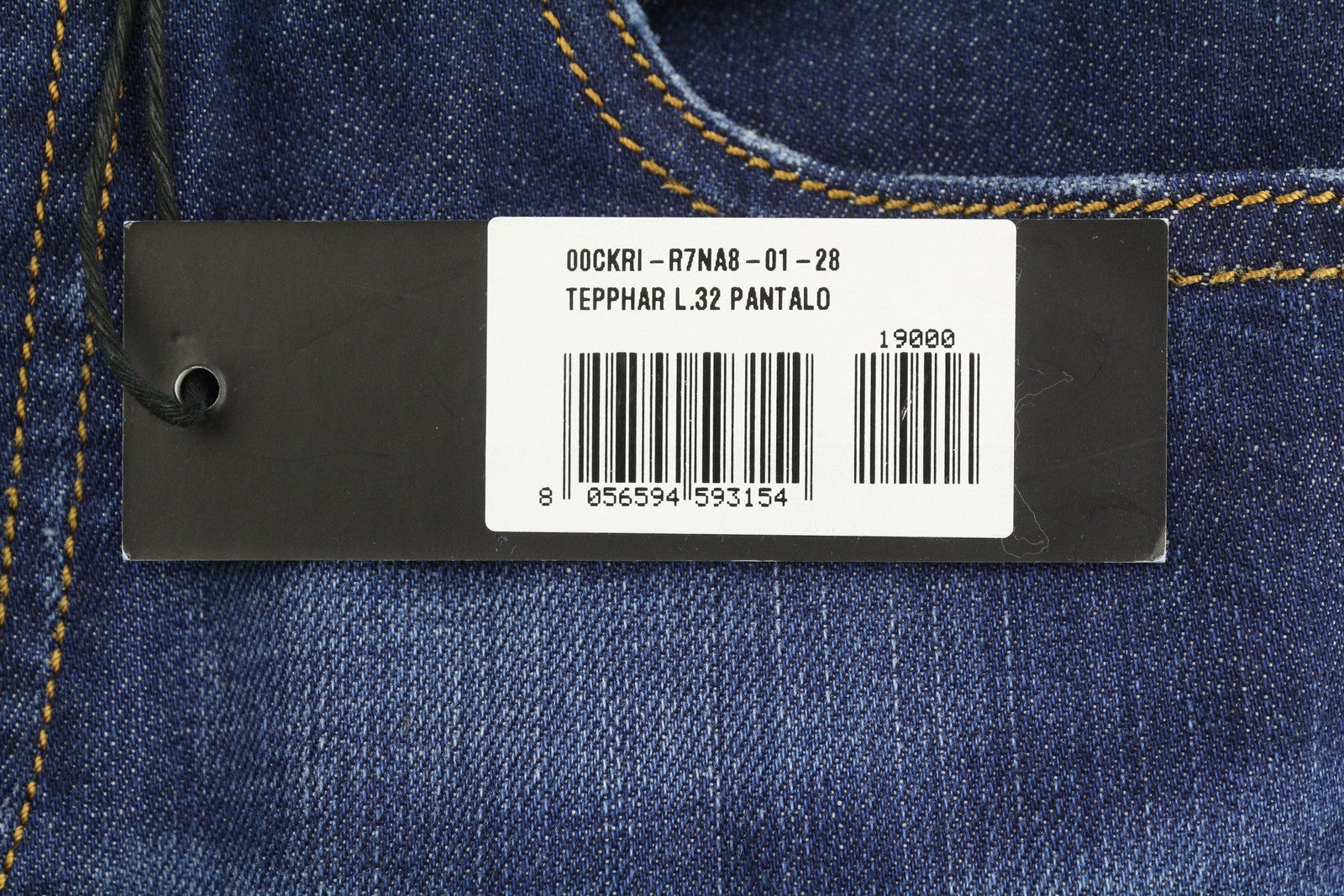Diesel Tepphar R7na8 Fir Jeansblue Faded Distress caol Cairéad Sín