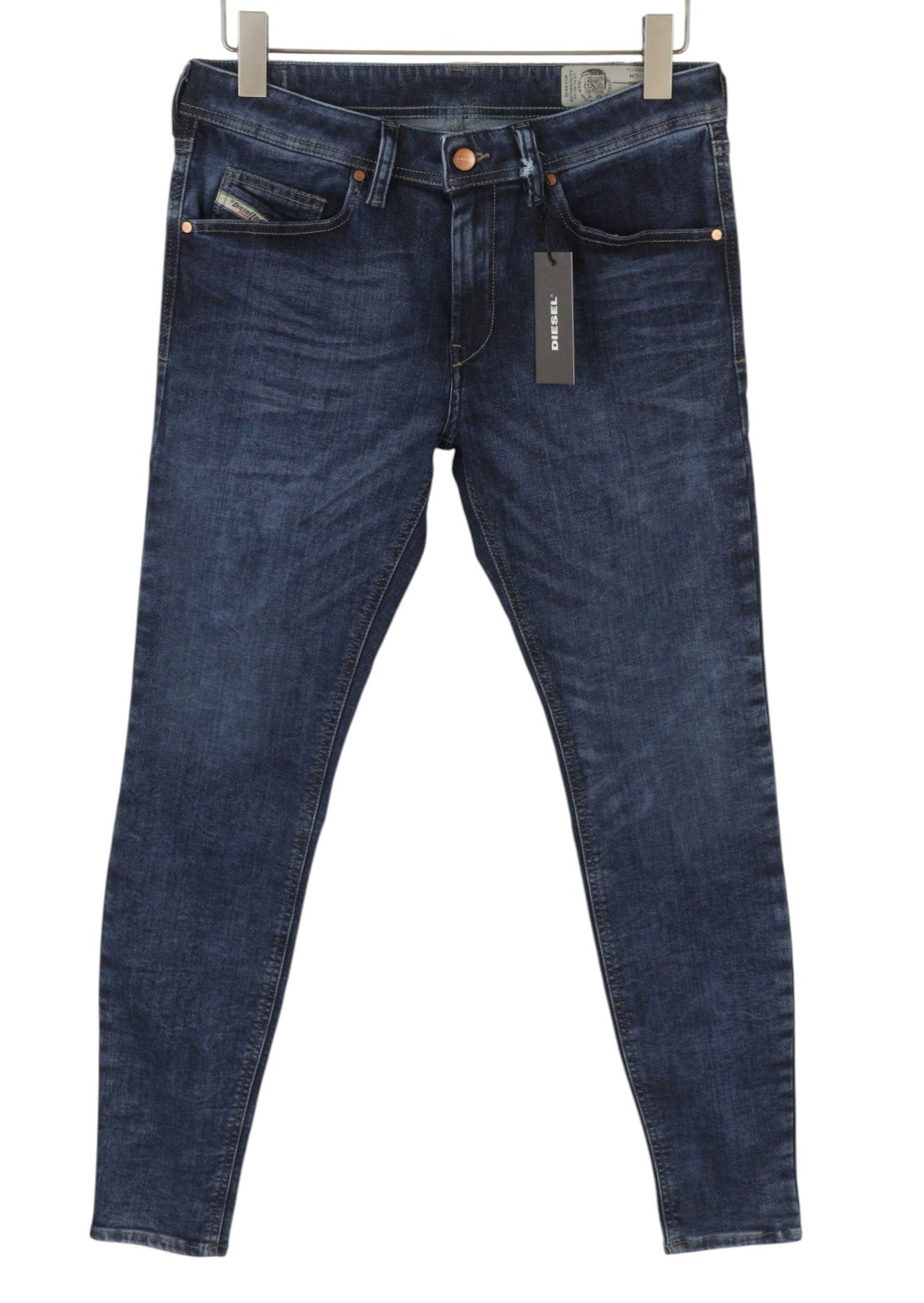 Diesel Stickker 0687m Men Jeansblue Whiskers Super Slim Skinny Stretch