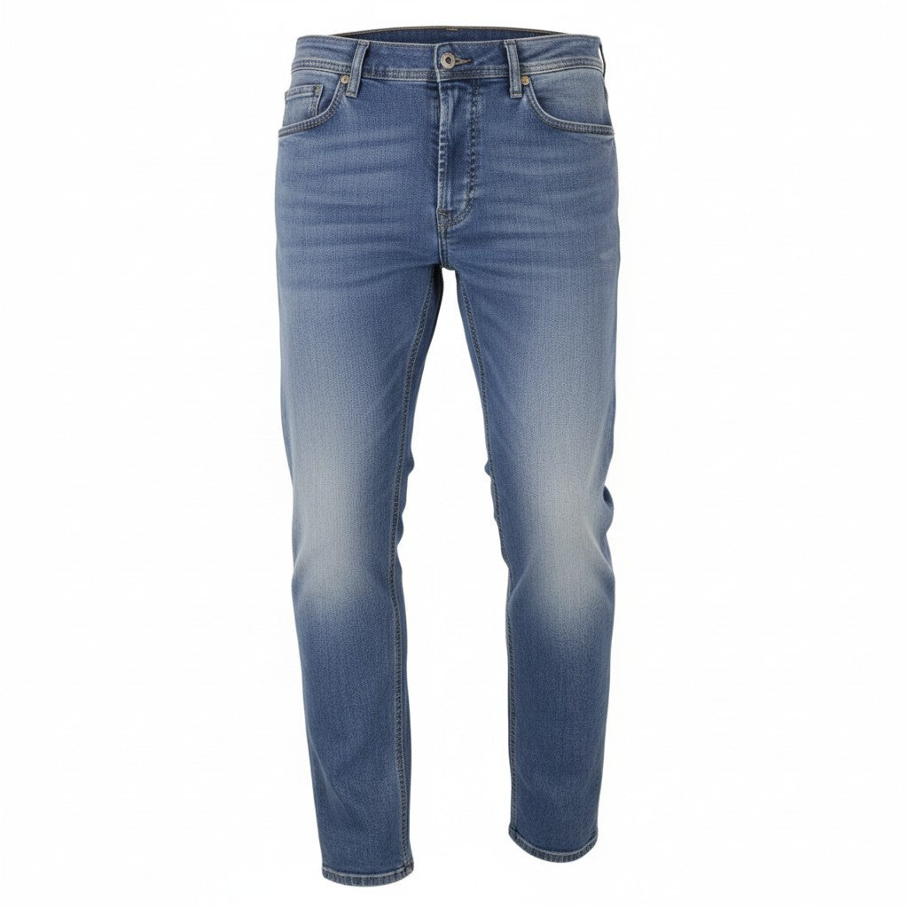 Diesel Tepphar 0842h Men Jeansblue Faded Whiskers Slim Carrot Stretch