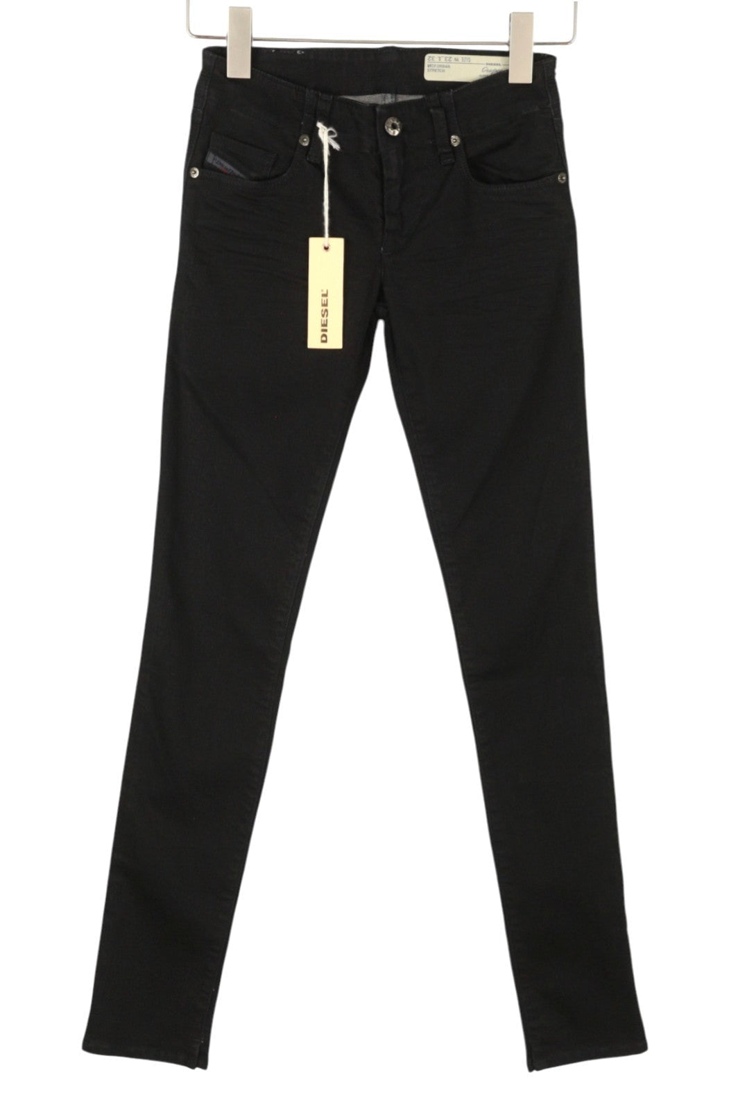 Diesel Grupee 0r84a Women Jeansblack Super Slim Skinny Low Waist