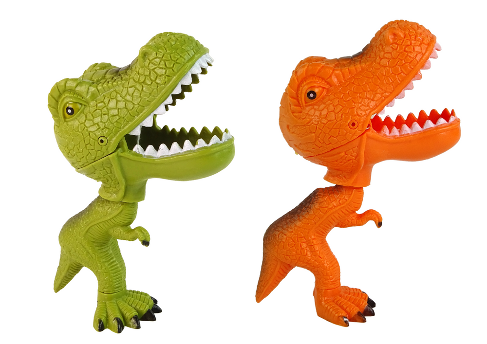 Figur beißender Tyrannosaurus-Dinosaurier mit beweglichem Schwanz und Kiefer, 2 Arten