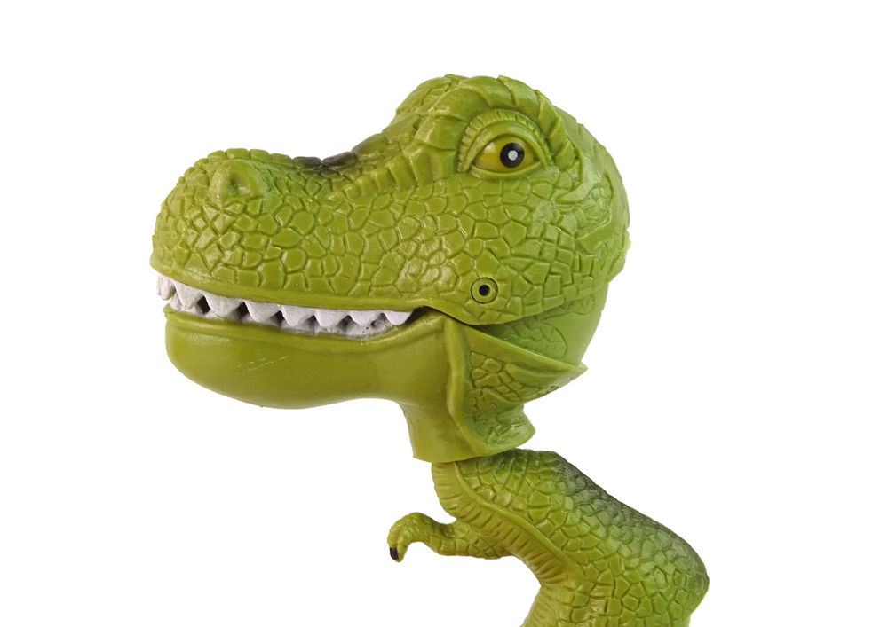 Figur beißender Tyrannosaurus-Dinosaurier mit beweglichem Schwanz und Kiefer, 2 Arten