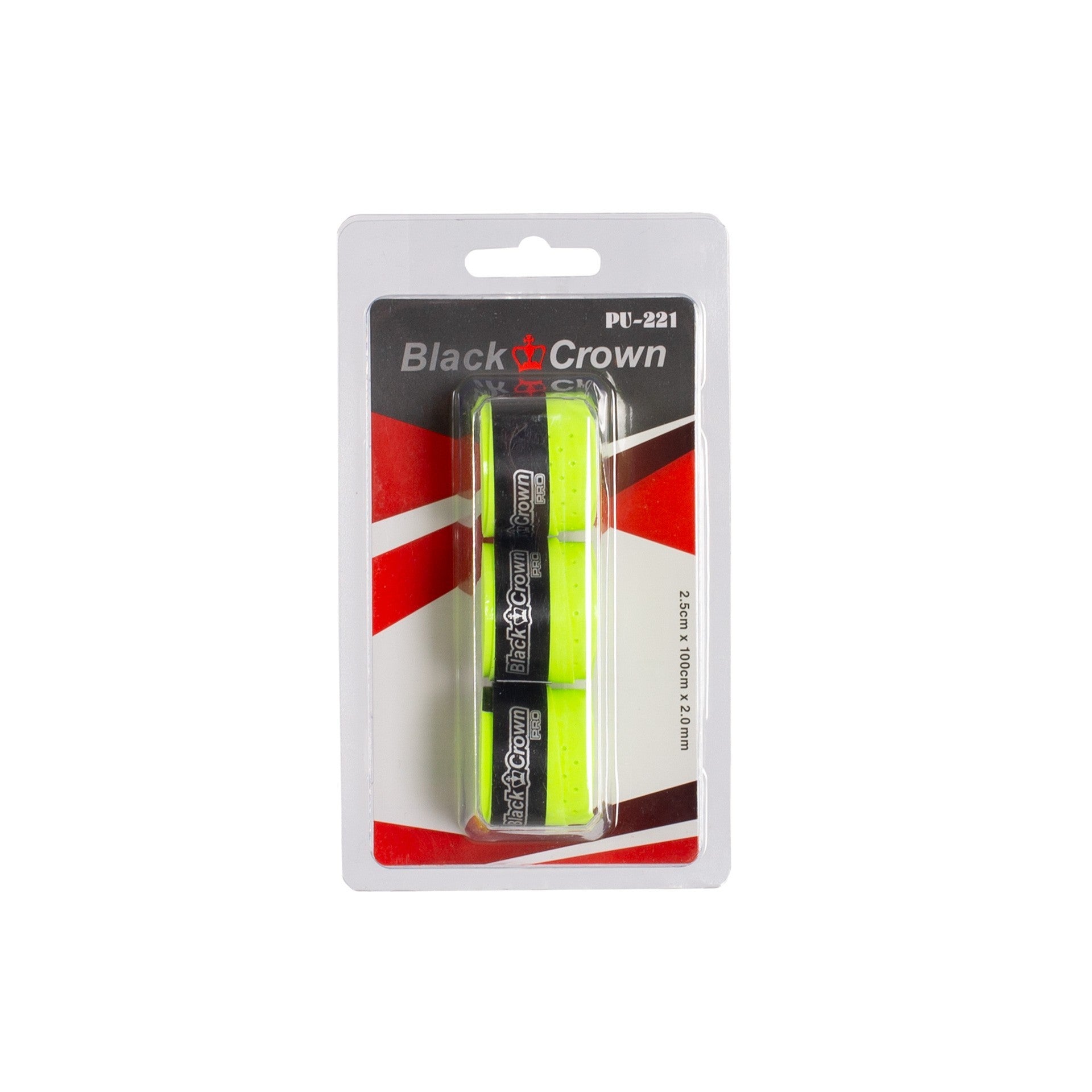 Blister 3 Perforated Black Crown Overgrips Amarillo Flúor ÚNICA