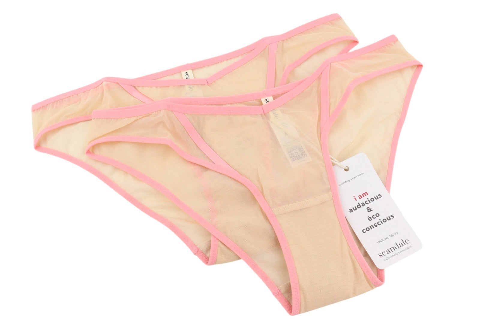 Scandale La Culotte Sleek-nude A14 Women Pantiestransparent Mesh 2pc