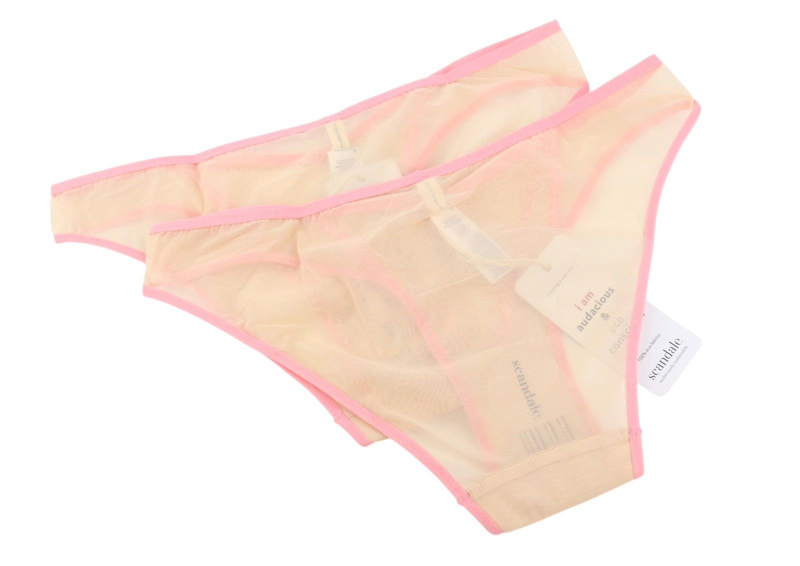 Scandale La Culotte Sleek-nude A14 Women Pantiestransparent Mesh 2pc