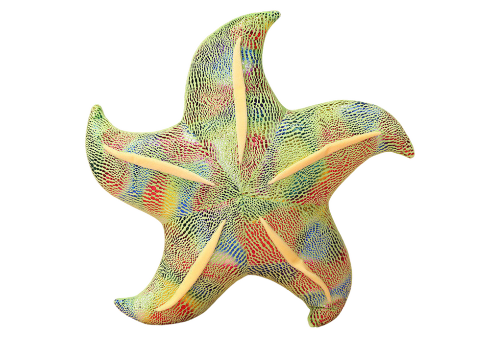 Maskottchen-Plüsch-Seestern-grünes Kissen 45 cm