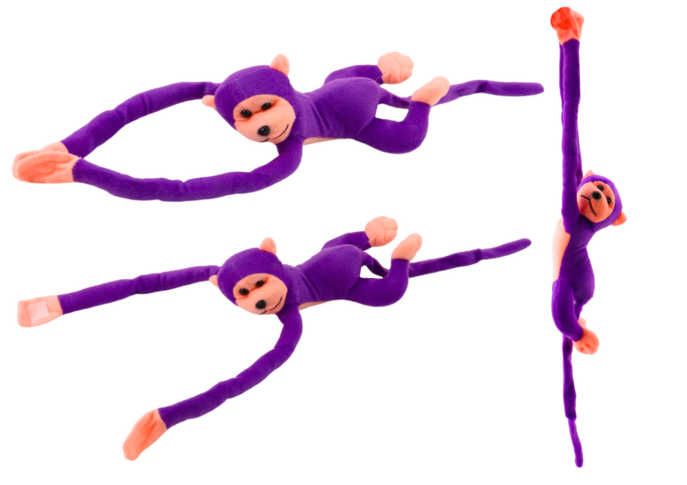 Plush Monkey Mascot With Sound Purple 60 Cm