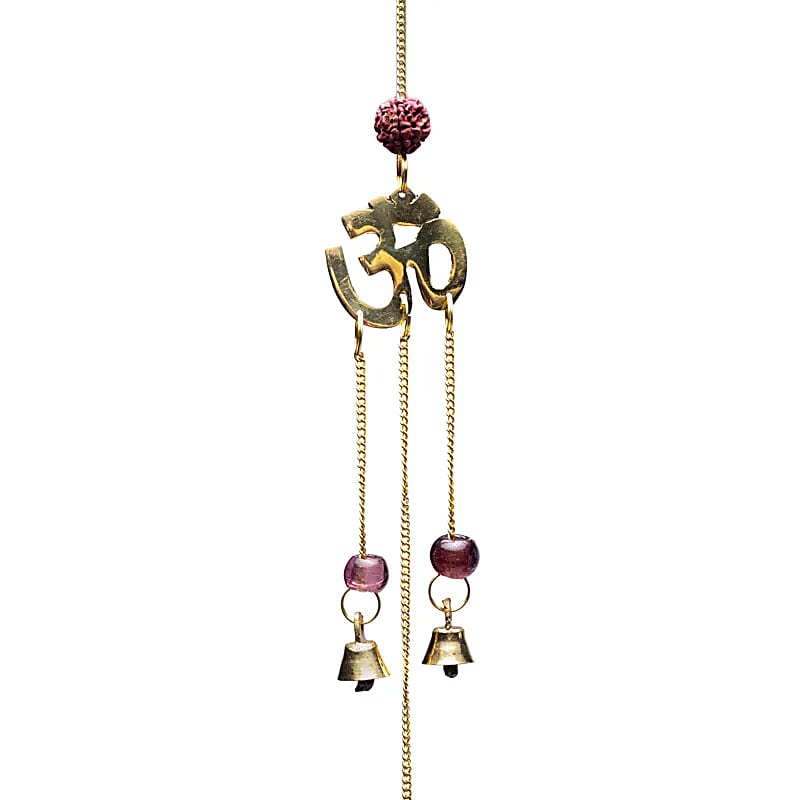 Zvonková ozdobná šňůra se symboly Rudraksha a Ohm - 50 cm