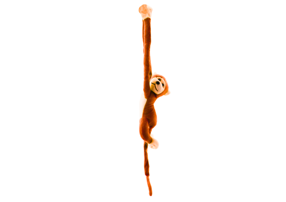 Plush Monkey Mascot With Sound Light Brown 80 Cm