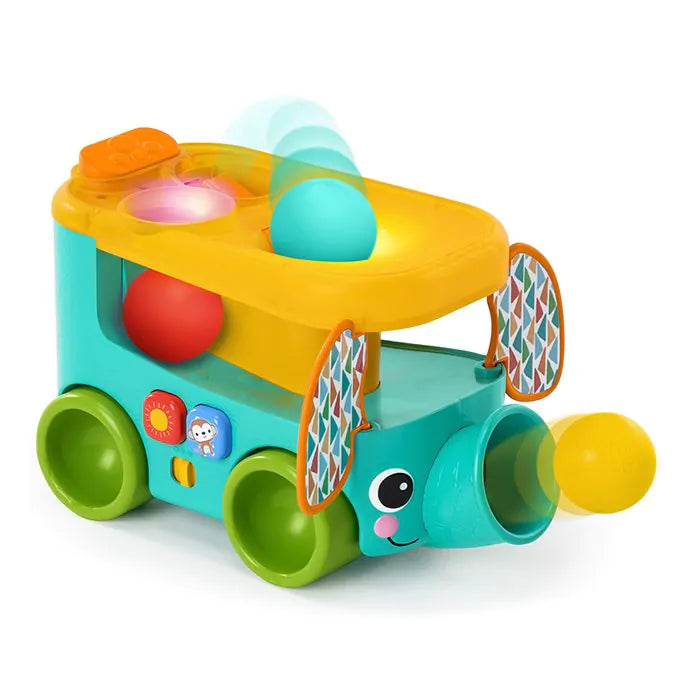 Играчка с топка Bright Starts Pop & Roll Safari Bus
