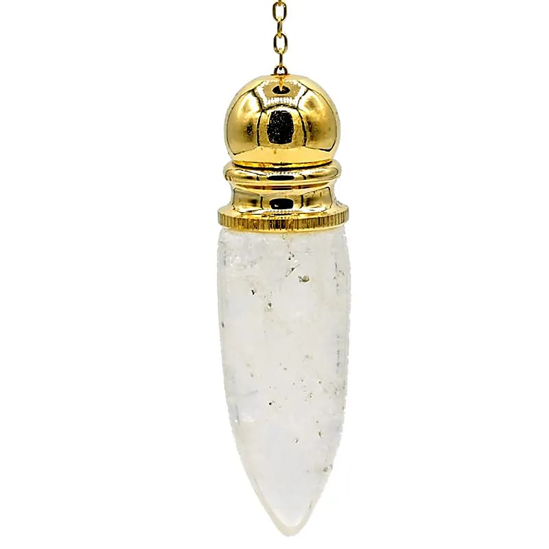 Kyvadlová mosadz + komora z kamenného kryštálu - 20 G; 5,3 cm