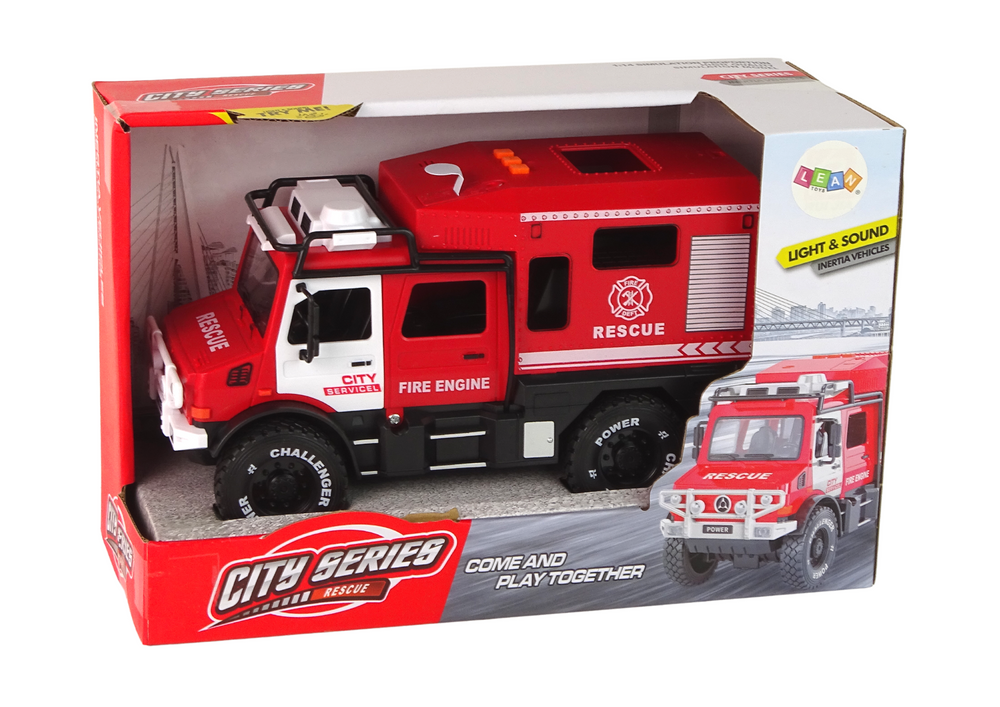 Off-road Vehicle Fire Department Red Opening Doors Sounds Lights