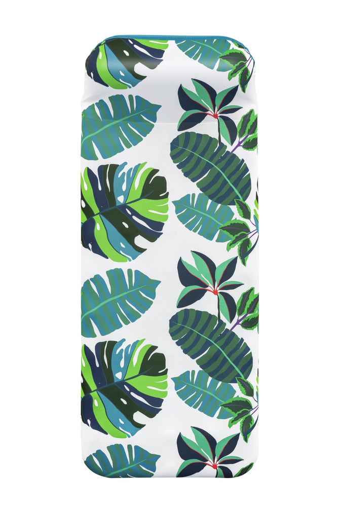 Inflatable Mattress Swimming Mat For Pool White Palm Leaves Motif 43731