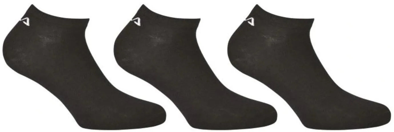Meias de tênis fila 3-pacote preto 43-46 algodão unissex