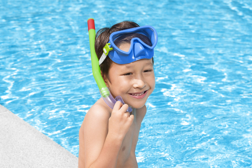 Green And Blue Diving Mask With Snorkel Bestway 24036