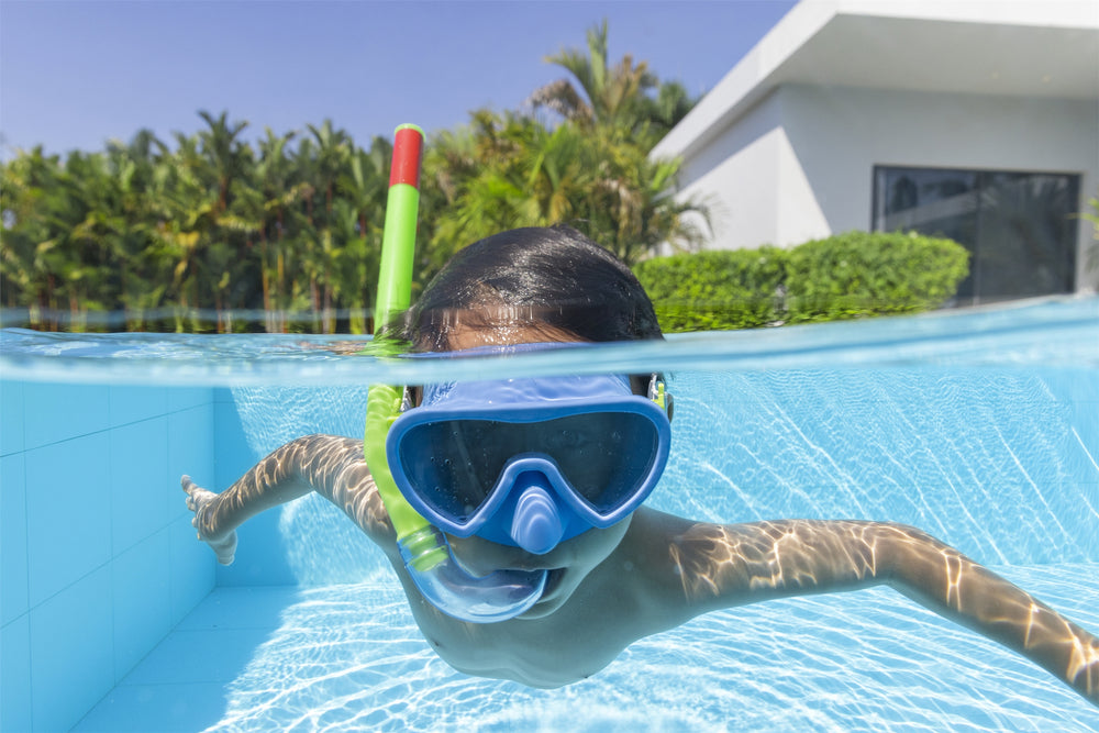 Green And Blue Diving Mask With Snorkel Bestway 24036