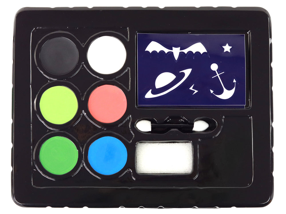 Diy Kids Makeup Kit Face Painting Paint Stencils